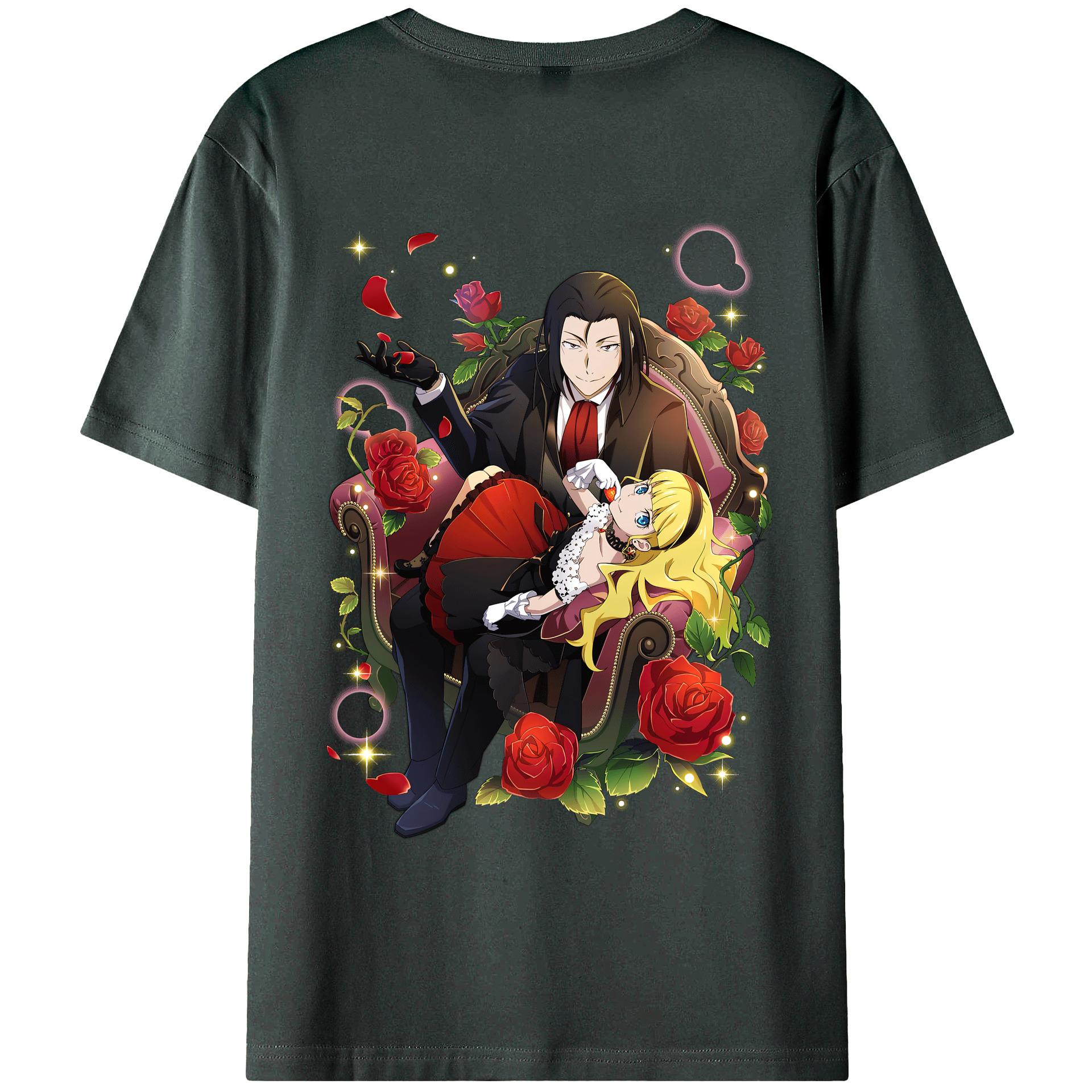 （画像用） 文豪ストレイドッグス Bungo Stray Dogs 綿100％ メンズ半袖Tシャツ（バックプリント） 通気性